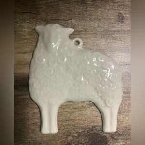 Vintage ceramic sheep ornament